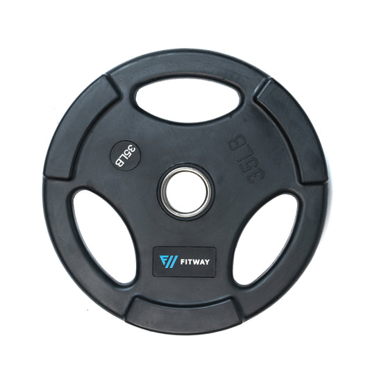 FitWay Equip. Olympic Rubber Grip Plate - 35lbs