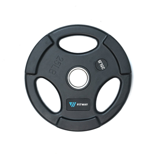 FitWay Equip. Olympic Rubber Grip Plate - 25lbs