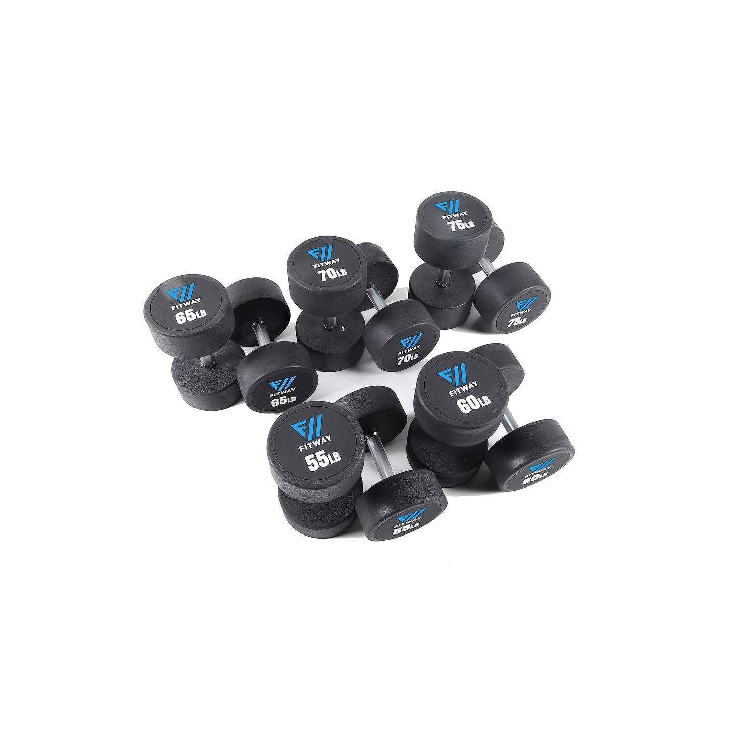 Fitway Pro Commercial Dumbbells 55-75LB Set