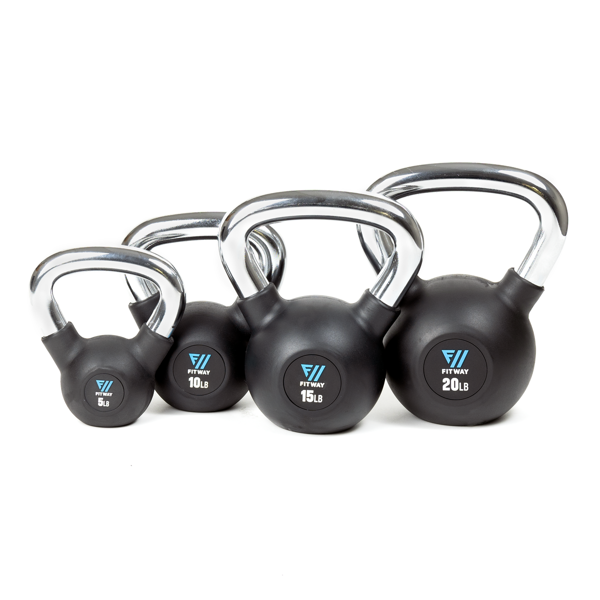 FitWay Equip. Rubber Coated 10lb Kettlebell