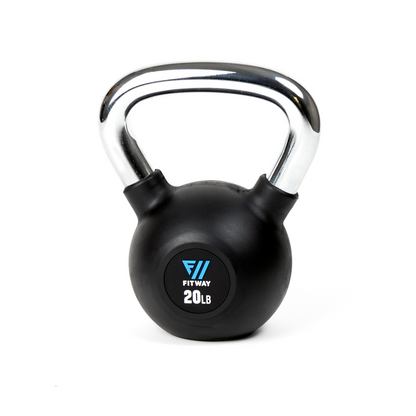 FitWay Equip. Rubber Coated 30lb Kettlebell