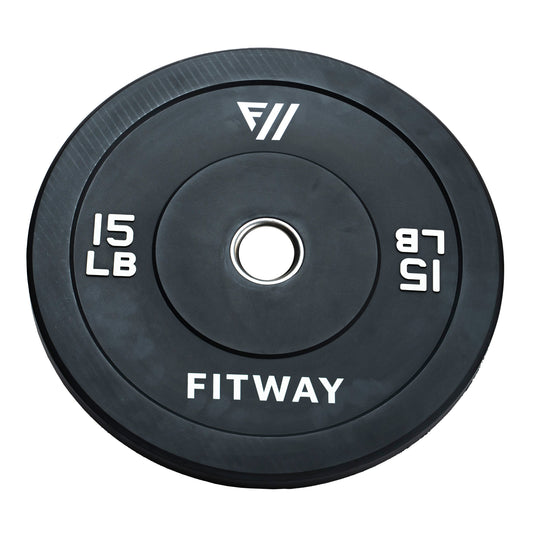 Fitway 15lb Olympic Rubber Bumper Plate