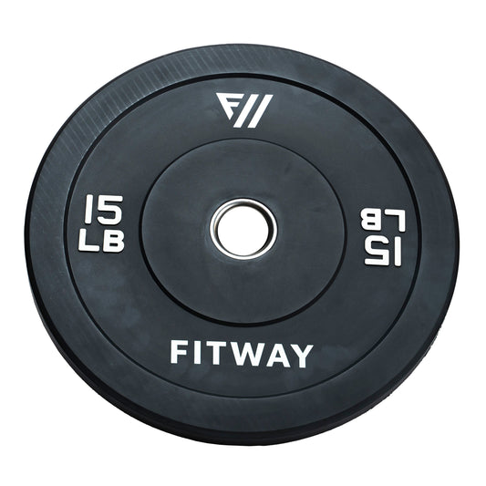 Fitway 15lb Olympic Rubber Bumper Plate 