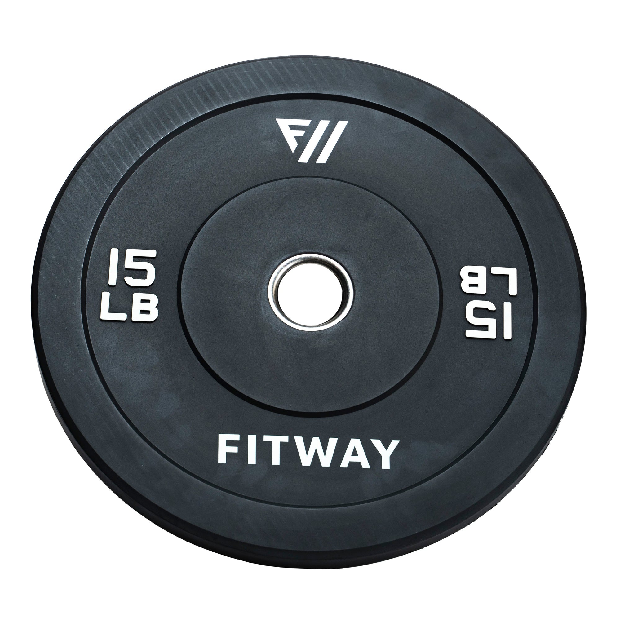 Fitway 15lb Olympic Rubber Bumper Plate 