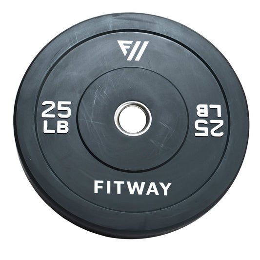 FitWay Equip. 25lb Olympic Rubber Bumper Plate