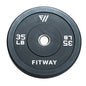 FitWay Equip. 35lb Olympic Rubber Bumper Plate