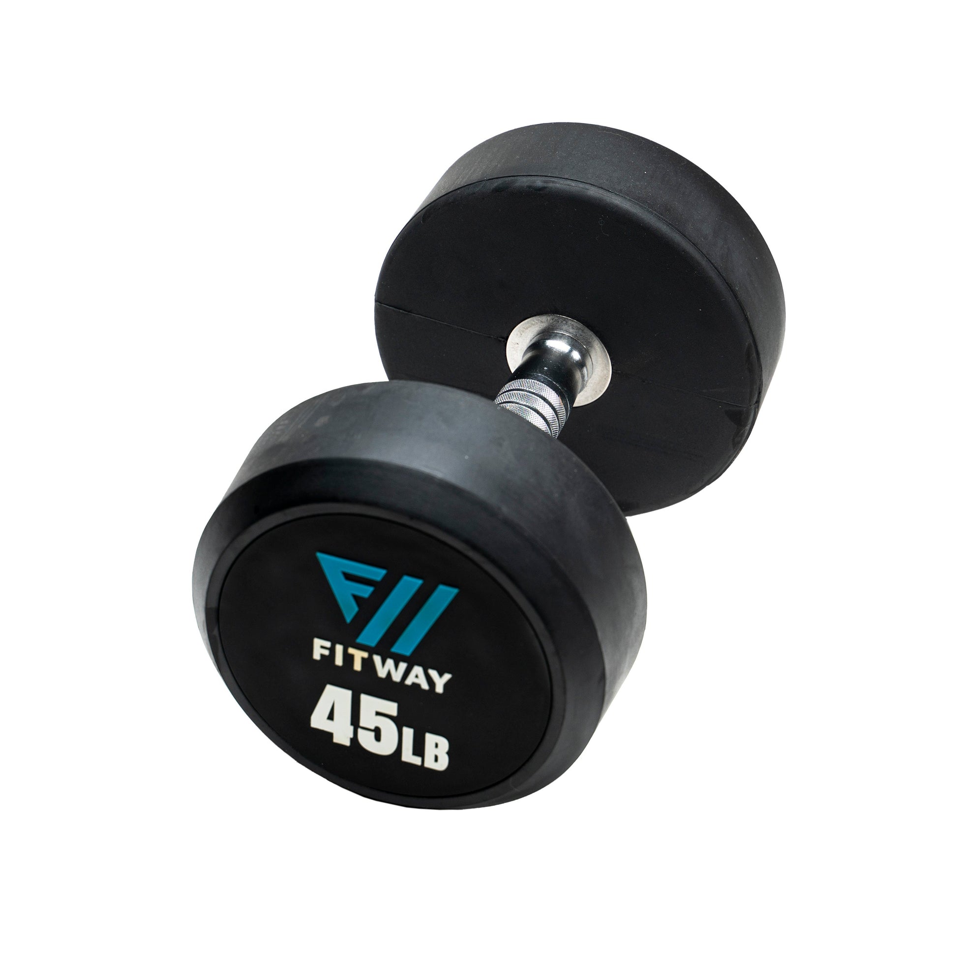 FitWay Equip. Commercial Rubber Dumbbell Set, 5lb - 50lb 