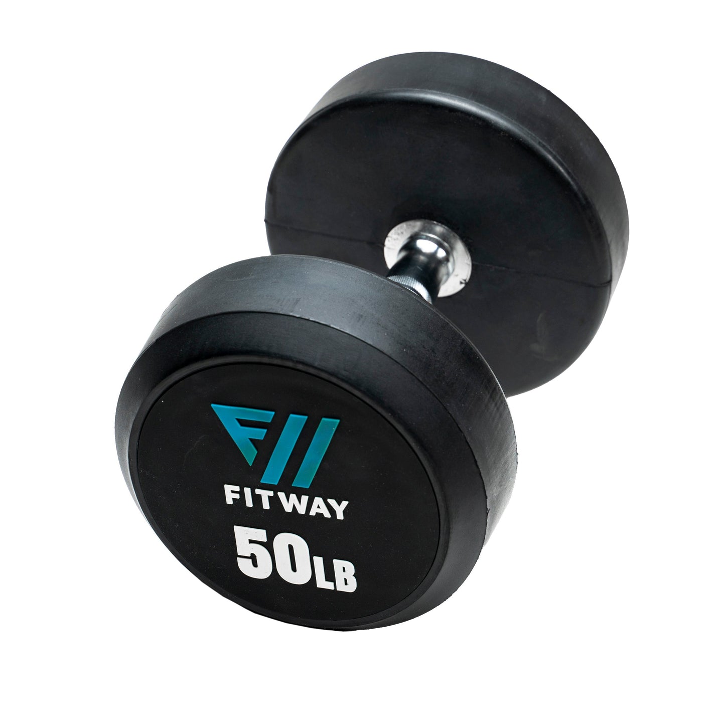 FitWay Equip. Commercial Rubber Dumbbell Set, 5lb - 50lb 