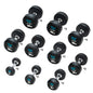 FitWay Equip. Commercial Rubber Dumbbell Set, 5lb - 50lb 